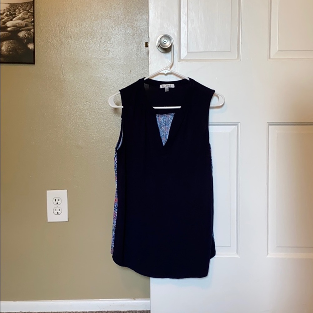 Stitch Fix Navy Blue and Designed Back Tank